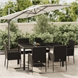 vidaXL Garden Dining Set in Black/Cream White