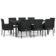 vidaXL Garden Dining Set in Black