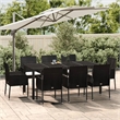 vidaXL Garden Dining Set in Black