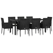 vidaXL Garden Dining Set in Black