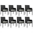 vidaXL Garden Dining Set in Black