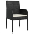 vidaXL Garden Dining Set in Black