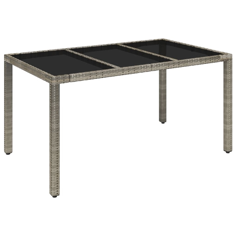 vidaXL Garden Dining Set in Gray Cushion/Dark Gray