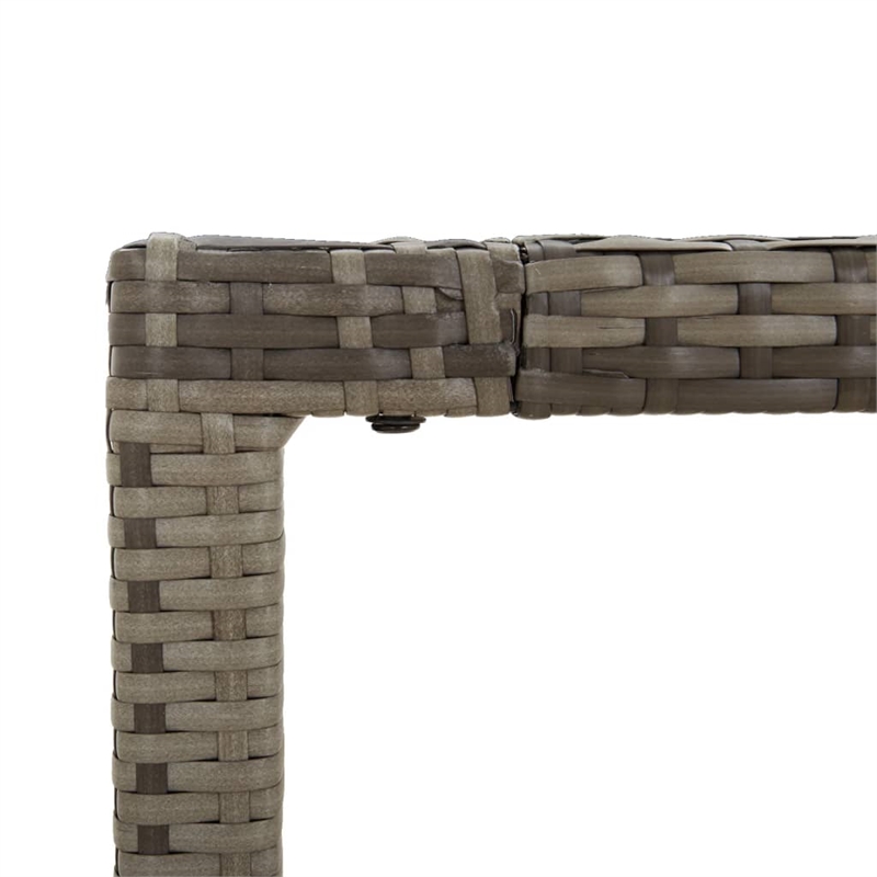 vidaXL Garden Dining Set in Gray Cushion/Dark Gray