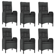 vidaXL PE Rattan Durable Garden Dining Set in Black
