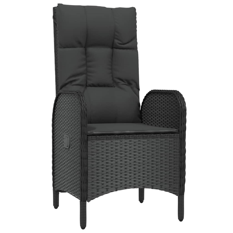vidaXL PE Rattan Durable Garden Dining Set in Black