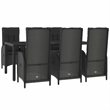 vidaXL PE Rattan Durable Garden Dining Set in Black