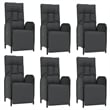 vidaXL Poly Rattan Large Garden Dining Set in Black