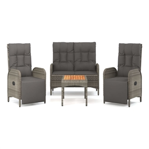 vidaXL Garden Dining Set in Gray
