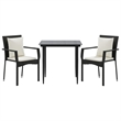 vidaXL Garden Dining Set in Black/Cream White