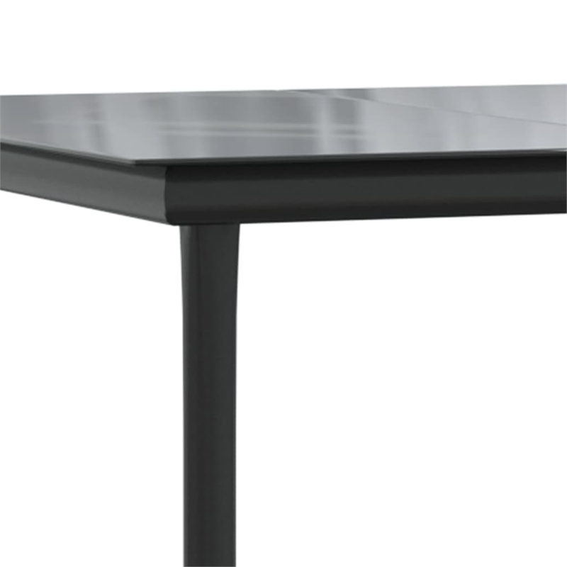 vidaXL Garden Dining Set in Black and Cream White