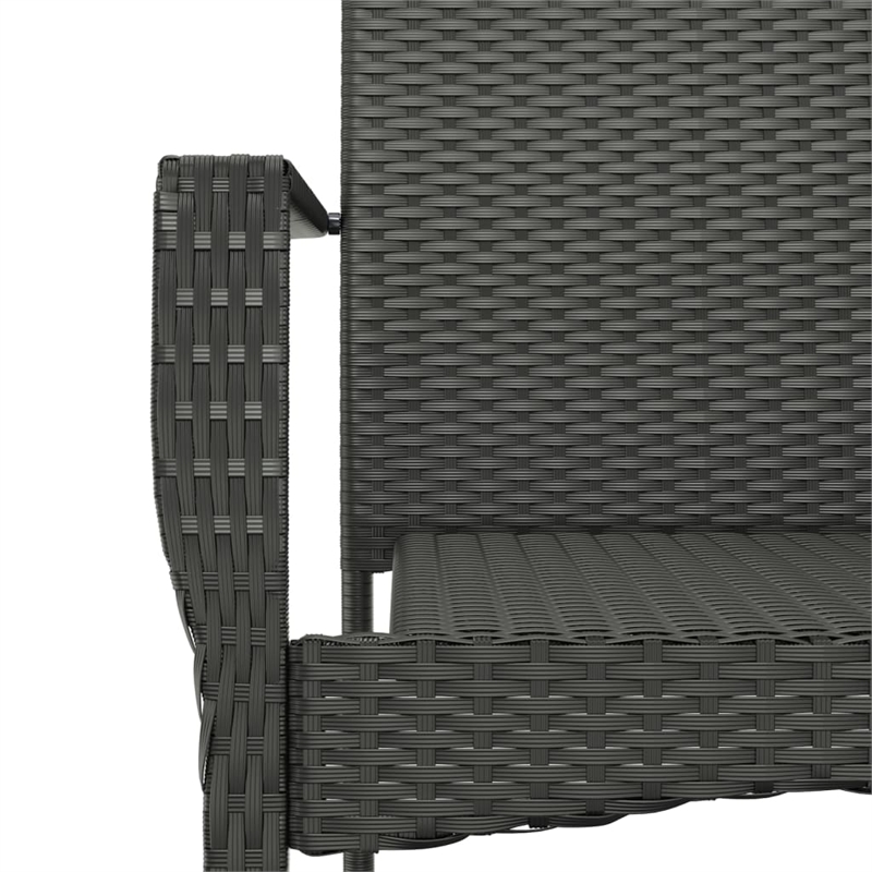 vidaXL Garden Dining Set in Black and Cream White
