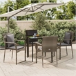 vidaXL Garden Dining Set in Black and Gray