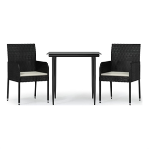 vidaXL Garden Dining Set in Black