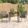 vidaXL Garden Dining Set in Black and Gray
