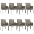 vidaXL Garden Dining Set in Black and Gray