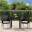 vidaXL Garden Dining Set in Black/Cream White