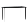 vidaXL Poly Rattan 5 Piece Garden Dining Set in Black and Gray