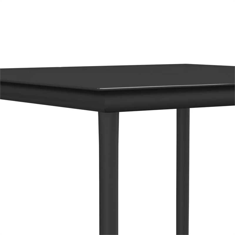 vidaXL Garden Dining Set in Black and Dark Gray