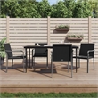 vidaXL Garden Dining Set in Black/Dark Gray