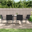 vidaXL Garden Dining Set in Black/Dark Gray