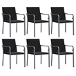 vidaXL Garden Dining Set in Black/Dark Gray