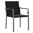vidaXL Garden Dining Set in Black/Dark Gray