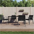 vidaXL Garden Dining Set in Black/Dark Gray