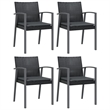 vidaXL Garden Dining Set in Black/Dark Gray