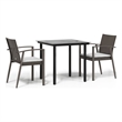vidaXL Garden Dining Set in Brown and Cream White