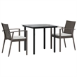 vidaXL Garden Dining Set in Brown and Cream White