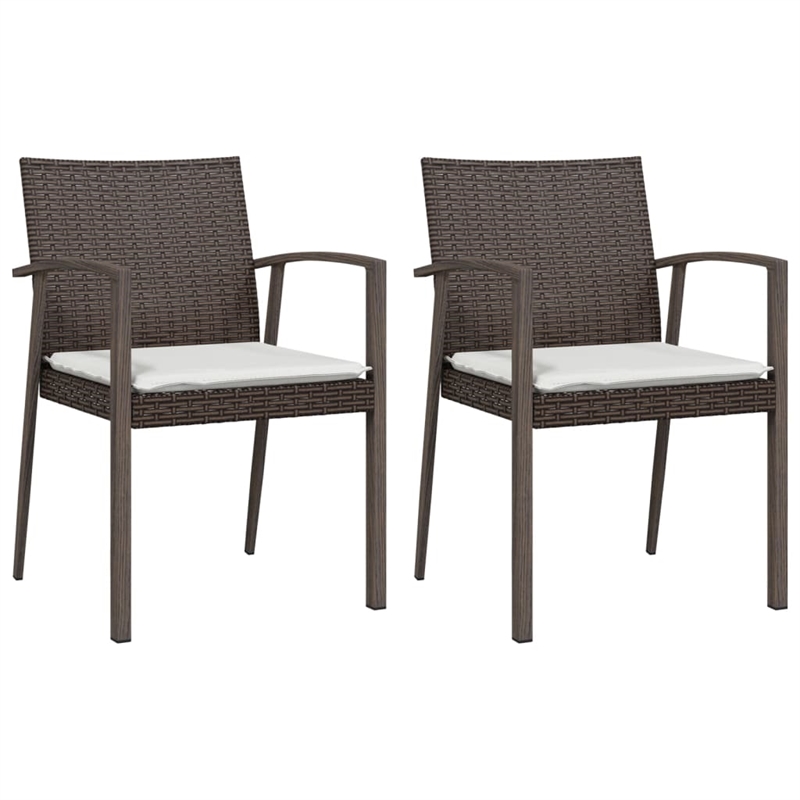 vidaXL Garden Dining Set in Brown and Cream White
