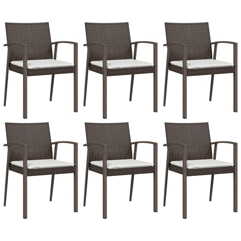 vidaXL Garden Dining Set in Brown/Black/Cream White