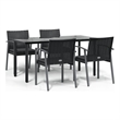 vidaXL Garden Dining Set in Black/Dark Gray