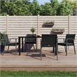 vidaXL Garden Dining Set in Black/Dark Gray