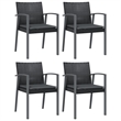 vidaXL Garden Dining Set in Black/Dark Gray