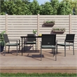 vidaXL Garden Dining Set in Black/Light Gray