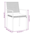 vidaXL Garden Dining Set in Black/Light Gray