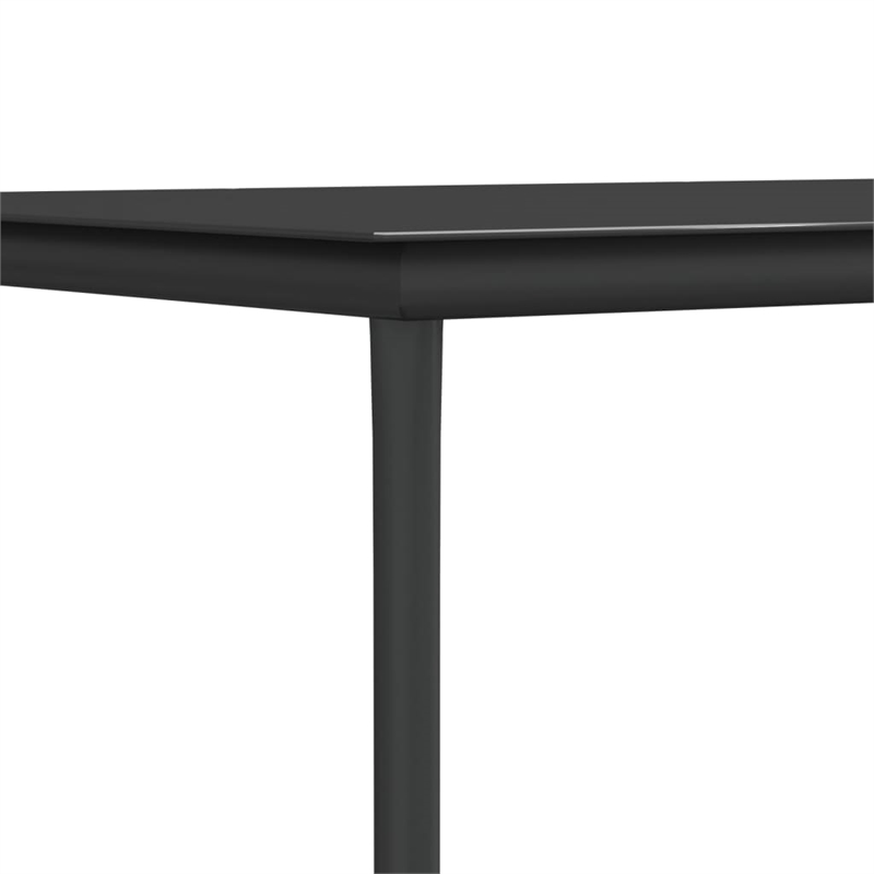 vidaXL Garden Dining Set in Black/Light Gray
