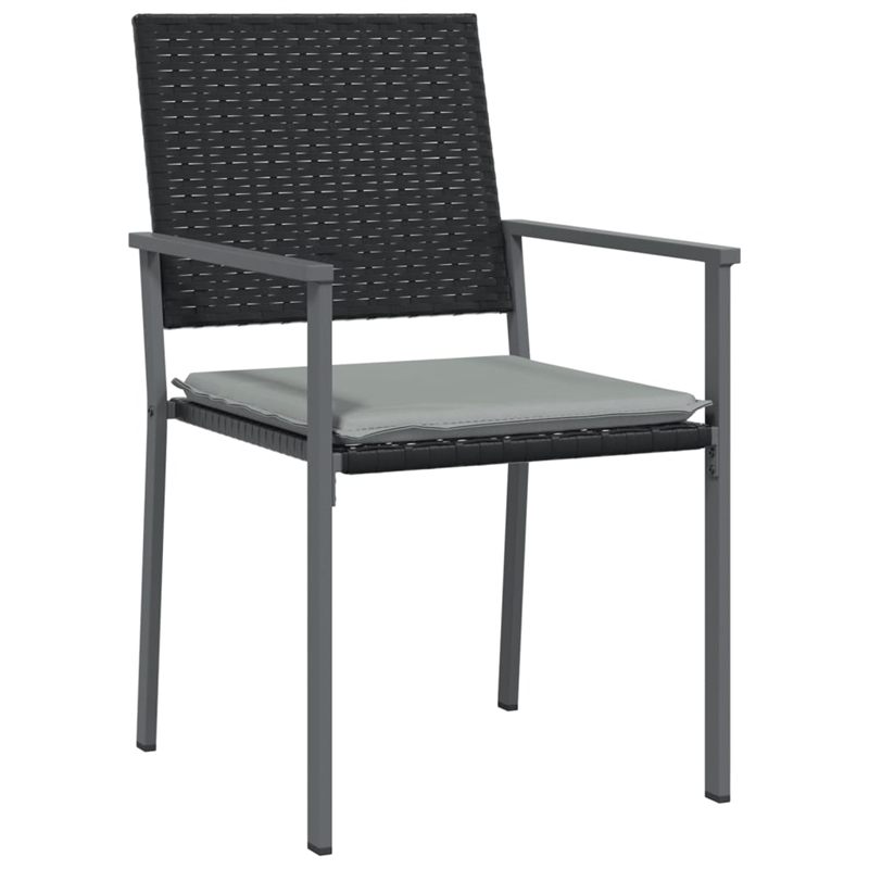 vidaXL Garden Dining Set in Black/Light Gray
