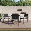 vidaXL Garden Dining Set in Black/Light Gray