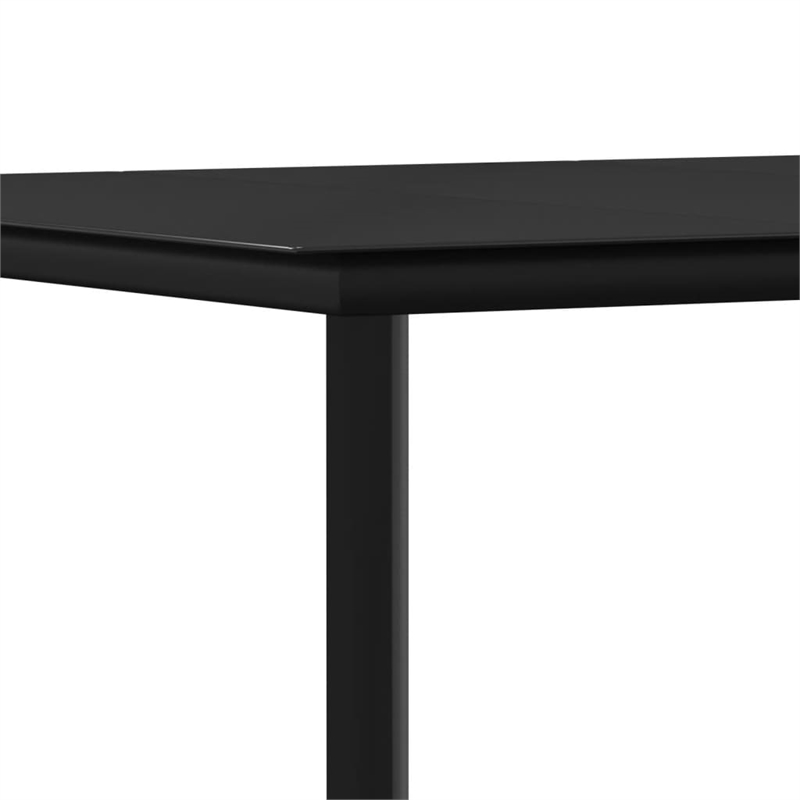 vidaXL Garden Dining Set in Black/Light Gray