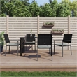 vidaXL Garden Dining Set in Black/Light Gray