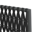 vidaXL Powder-Coated Steel 6-Seater Durable Garden Dining Set in Black