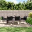 vidaXL Garden Dining Set in Black/Dark Gray