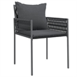 vidaXL Garden Dining Set in Black/Dark Gray
