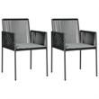 vidaXL Garden Dining Set in Black/Light Gray