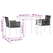 vidaXL Garden Dining Set in Black/Light Gray