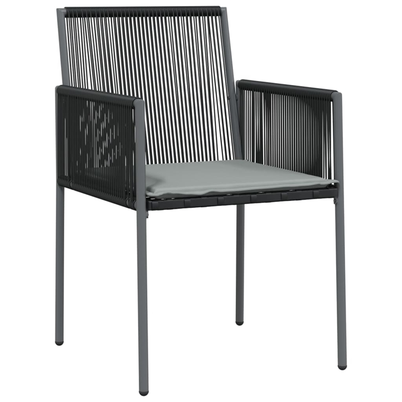 vidaXL Garden Dining Set in Black/Light Gray
