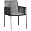 vidaXL Garden Dining Set in Black/Light Gray